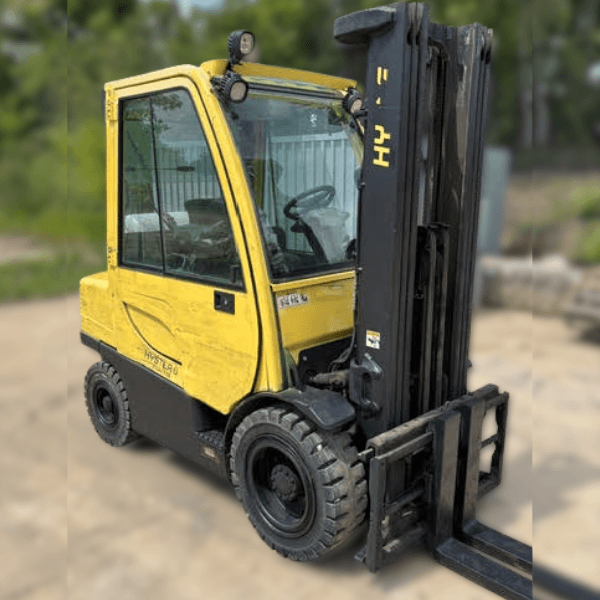 2012 Hyster H60FT with Cab - Pneumatic Propane Forklift