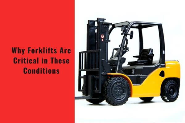 Forklifts enhance efficiency and safety in extreme temperatures, crucial for timely material handling in warehouses and construction sites.