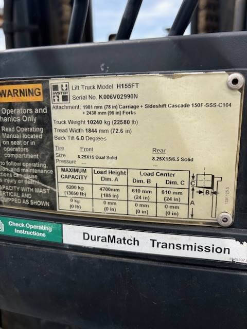 2015 Hyster H155FT-Pneumatic Propane - Image 6