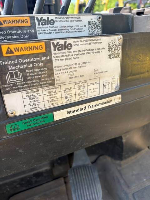 2012 Yale GLP060VX-Pneumatic Propane - Image 3