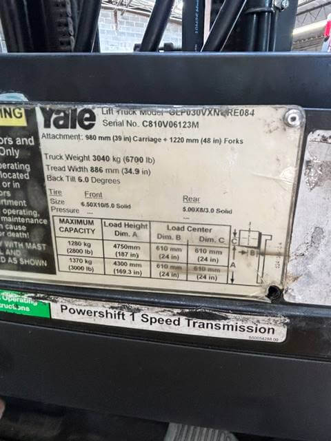 2014 Yale GLP030VX-Pneumatic Propane - Image 5