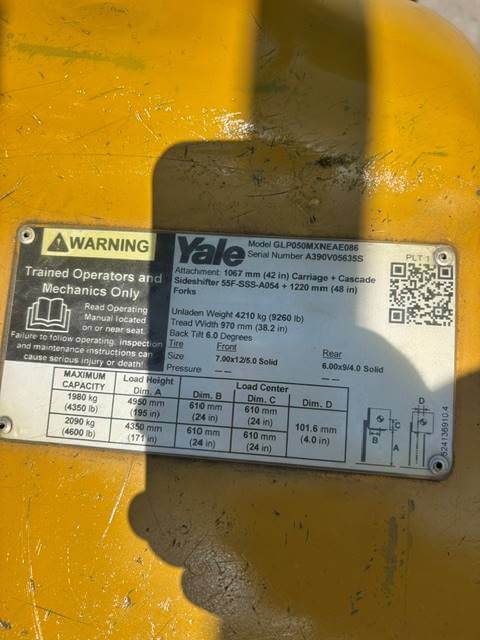 2018 Yale GLP050MX-Pneumatic Propane - Image 5