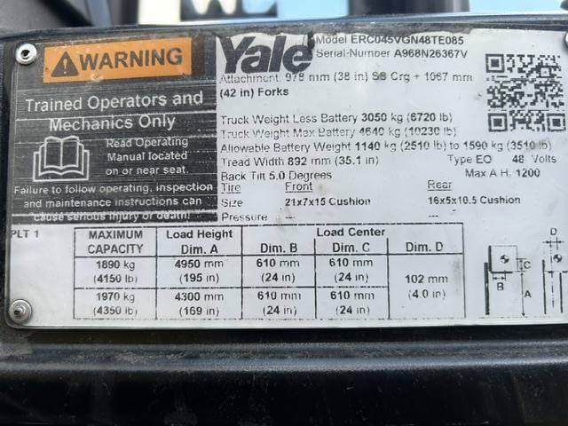 2021 Yale ERC045VGN48TE085 - Image 7