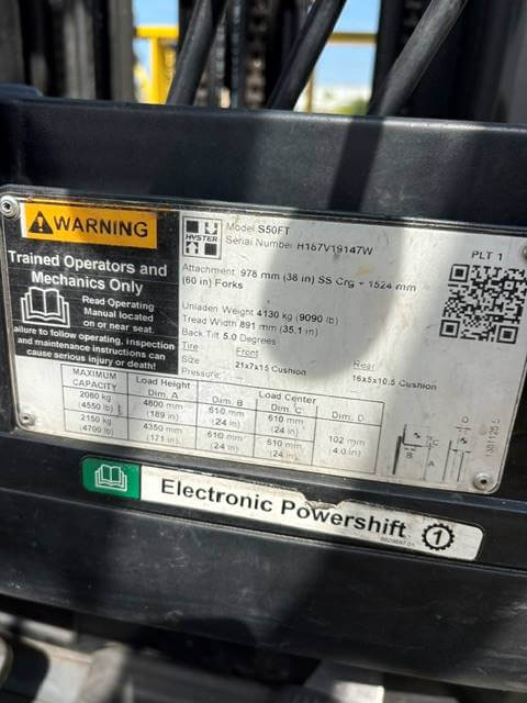 2022 Hyster S50FT - Cushion Propane Forklift - Image 5
