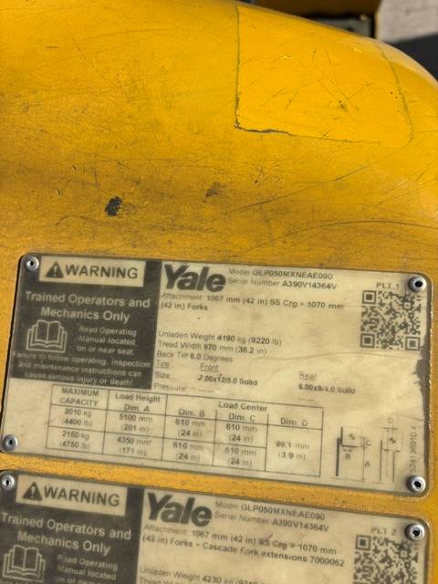 2021 Yale GLP050MX - Pneumatic Propane Forklift - Image 5